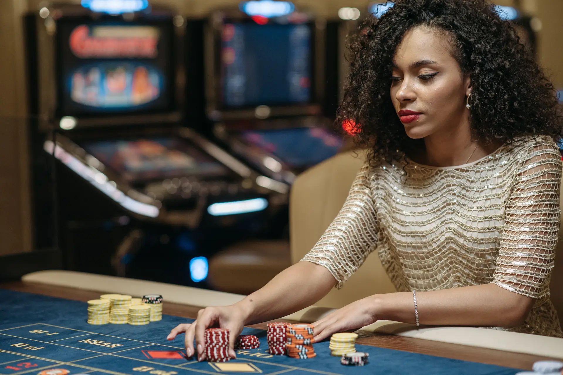 Baccarat game in progress